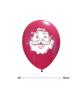 Palloncini Rossi "Babbo Natale" - Ø 30 cm - 50 pezzi