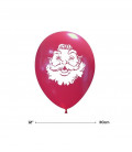 Kit Elio SMALL + 6 palloncini rossi Babbo Natale- Ø 30 cm