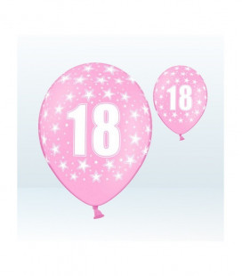 Palloncini 18° compleanno Rosa - Ø 30 cm - confezione da 25