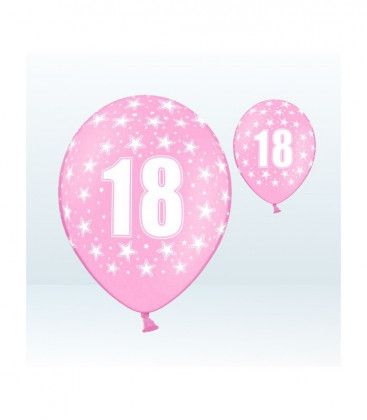 Palloncini 18° compleanno Rosa - Ø 30 cm - confezione da 25