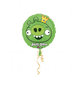 Angry Bird Re Maialino - Pallone Foil - Ø 42 cm