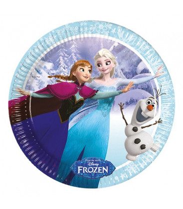 Frozen - Piatto Ice Skating 23 cm - 8 pezzi