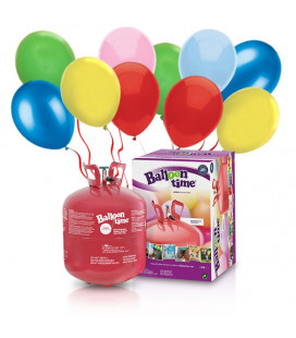 Kit Elio LARGE + 50 palloncini assortiti biodegradabili - Ø 23 cm