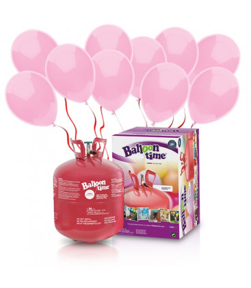 Kit Elio LARGE + 50 palloncini rosa - Ø 23 cm