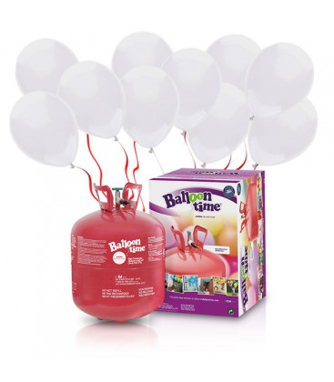 Kit Elio X-LARGE + 100 palloncini bianchi - Ø 23 cm 