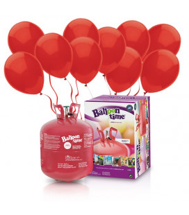 Kit Elio LARGE + 50 palloncini rossi - Ø 23 cm