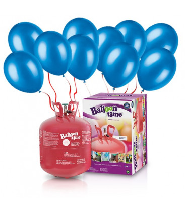 Kit Elio LARGE + 50 palloncini blu - Ø 23 cm