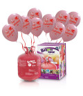 Kit Elio LARGE + 30 palloncini rosa San Valentino - Ø 30 cm