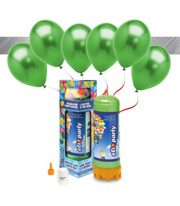 Kit Elio MEDIUM + 16 palloncini metallizzati verdi - Ø 27 cm