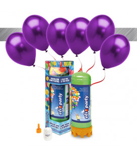 Kit Elio MEDIUM + 16 palloncini metallizzati viola - Ø 27 cm