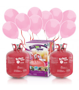 Kit Elio X-LARGE + 100 palloncini rosa - Ø 23 cm