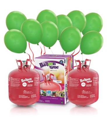 Kit Elio X-LARGE + 100 palloncini verdi - Ø 23 cm