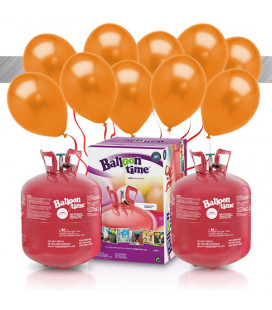 Kit Elio X-LARGE + 60 palloncini metallizzati arancioni - Ø 27 cm