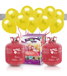 Kit Elio X-LARGE + 60 palloncini metallizzati gialli - Ø 27 cm