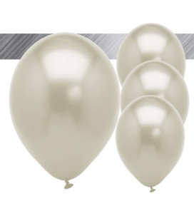 Palloncini Argento Metallizzati - Ø 27 cm - 50 pezzi