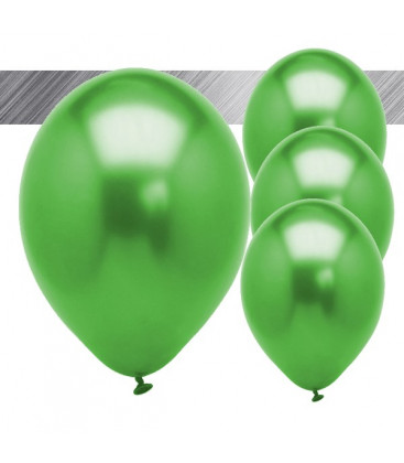 Palloncini Verdi Metallizzati - Ø 27 cm - 25 pezzi