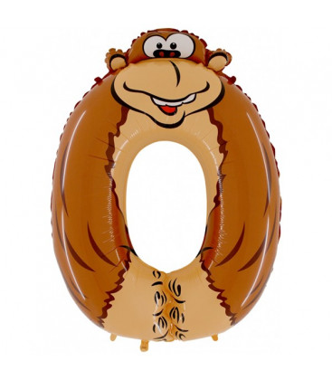 Animaloons Gorilla - Numero 0 (zero) Large - 102 cm