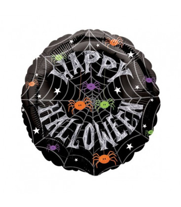 Palloncino ragnatela Halloween HeXL® - Ø 46 cm