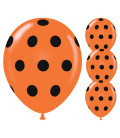 Palloncini Halloween pois - Ø 30 cm - 50 pezzi