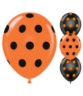 Palloncini Halloween pois - Ø 30 cm - 50 pezzi