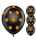 Palloncini Halloween pois - Ø 30 cm - 50 pezzi