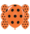 Palloncini Halloween pois - Ø 30 cm - 100 pezzi