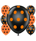 Palloncini Halloween pois - Ø 30 cm - 100 pezzi