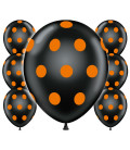 Palloncini Halloween pois - Ø 30 cm - 100 pezzi