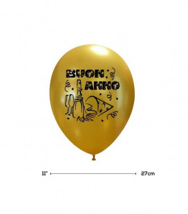 Palloncini Oro "Buon Anno" - Ø 27 cm - 100 pezzi