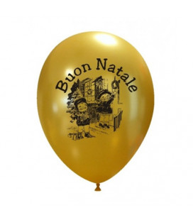 Palloncini oro Buon Natale Bimbi - Ø 27 cm - 50 pezzi