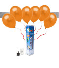 Kit Metallizzato SMALL + 8 palloncini metallizzati arancioni - Ø 27 cm