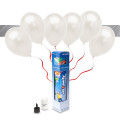 Kit Metallizzato SMALL + 8 palloncini metallizzati bianchi - Ø 27 cm