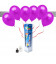 Kit Metallizzato SMALL + 8 palloncini metallizzati fucsia - Ø 27 cm