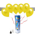 Kit Metallizzato SMALL + 8 palloncini metallizzati gialli - Ø 27 cm