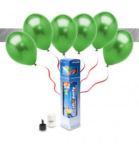 Kit Metallizzato SMALL + 8 palloncini metallizzati verdi - Ø 27 cm