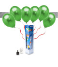 Kit Metallizzato SMALL + 8 palloncini metallizzati verdi - Ø 27 cm