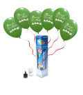 Kit Elio SMALL + 6 palloncini verdi "Buone Feste" - Ø 30 cm