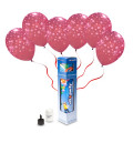 Kit Elio SMALL + 6 palloncini rossi "Fiocchi di Neve" - Ø 30 cm