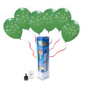 Kit Elio SMALL + 6 palloncini verdi "Fiocchi di Neve" - Ø 30 cm