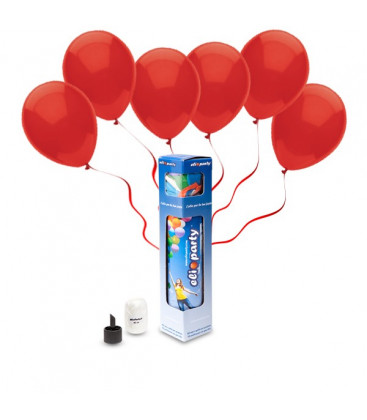 Kit Elio SMALL + 10 palloncini rossi - Ø 23 cm