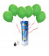 Kit Elio SMALL + 10 palloncini verdi - Ø 23 cm