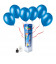 Kit Elio SMALL + 10 palloncini blu - Ø 23 cm