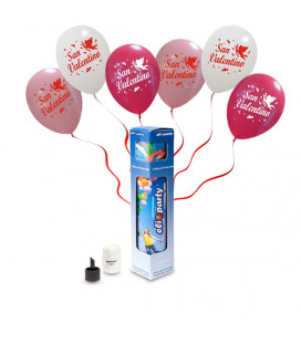 Kit bombola elio usa e getta da 20 palloncini + 20 palloncini mix