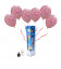 Kit Elio SMALL + 5 palloncini rosa stampa fascia cuori - Ø 30 cm