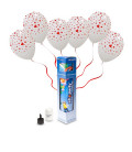 Kit Elio SMALL + 5 palloncini bianchi stampa Cuori - Ø 30 cm