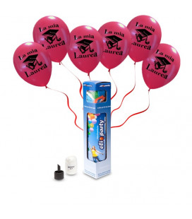 Kit Elio SMALL + 5 palloncini La Mia Laurea - Ø 30 cm