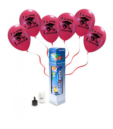 Kit Elio SMALL + 5 palloncini La Mia Laurea - Ø 30 cm 