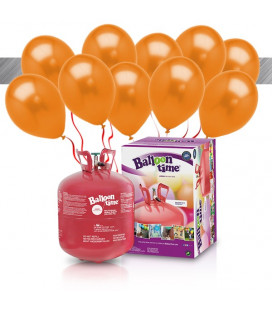 Kit Elio LARGE + 30 palloncini metallizzati arancioni - Ø 27 cm