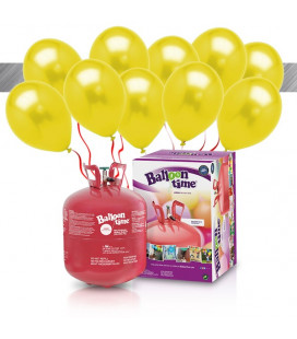 Kit Elio LARGE + 30 palloncini metallizzati giallo - Ø 27 cm