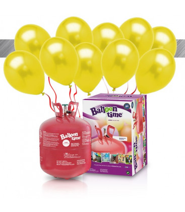 Kit Elio LARGE + 30 palloncini metallizzati gialli - Ø 27 cm